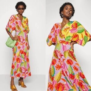 FARM RIO Beaks & Bananas Maxi Dress